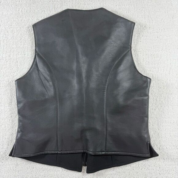 Hobby Horse Clothing Co. Vintage Black Leather Zip Up Show Vest - US Women’s M - Picture 2 of 9